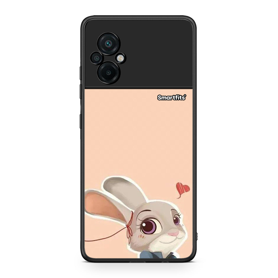 Xiaomi Poco M5 / Redmi Note 11E Nick Wilde And Judy Hopps Love 2 θήκη από τη Smartfits με σχέδιο στο πίσω μέρος και μαύρο περίβλημα | Smartphone case with colorful back and black bezels by Smartfits