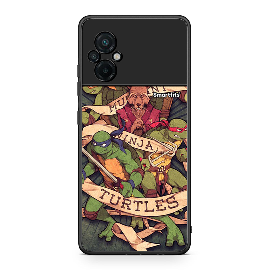 Xiaomi Poco M5 / Redmi Note 11E Ninja Turtles θήκη από τη Smartfits με σχέδιο στο πίσω μέρος και μαύρο περίβλημα | Smartphone case with colorful back and black bezels by Smartfits