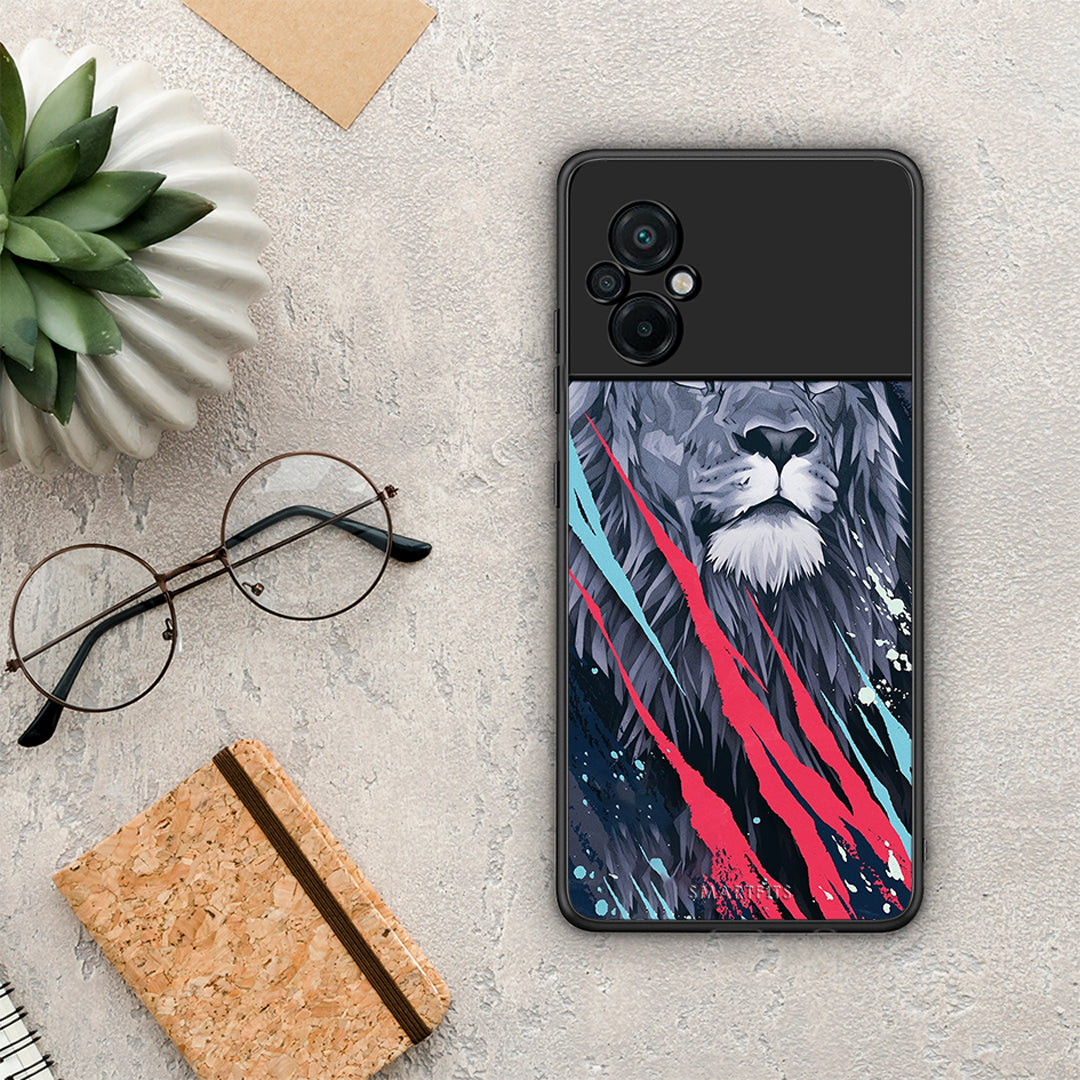 PopArt Lion Designer - Xiaomi Poco M5 θήκη