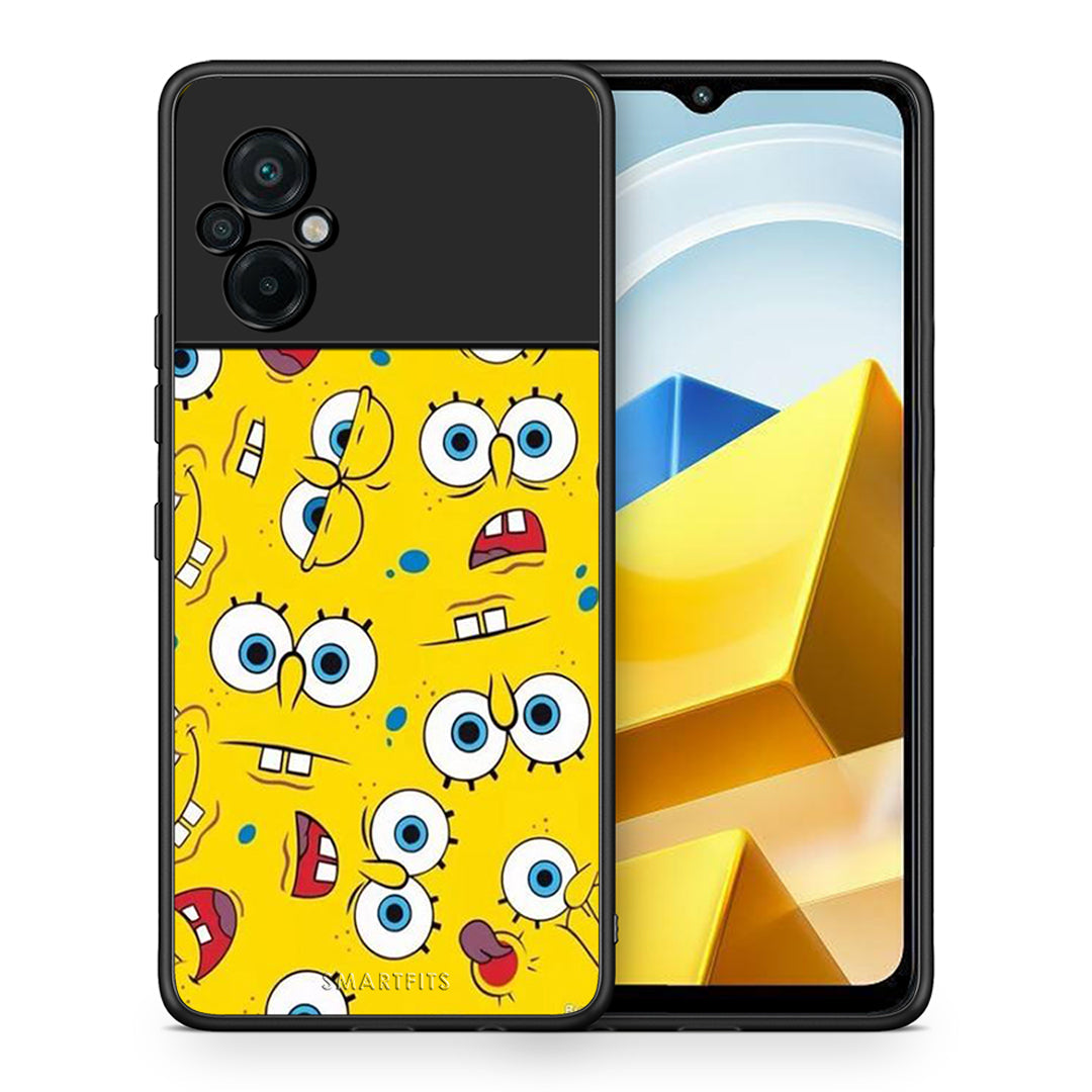 Θήκη Xiaomi Poco M5 / Redmi Note 11E Sponge PopArt από τη Smartfits με σχέδιο στο πίσω μέρος και μαύρο περίβλημα | Xiaomi Poco M5 / Redmi Note 11E Sponge PopArt case with colorful back and black bezels