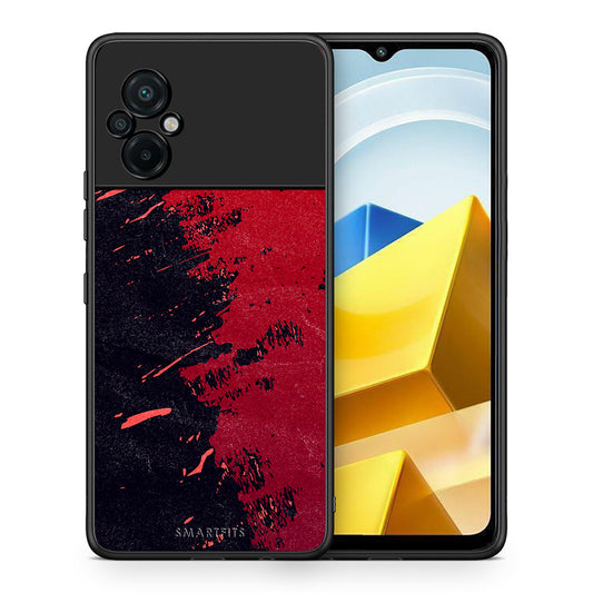 Θήκη Αγίου Βαλεντίνου Xiaomi Poco M5 / Redmi Note 11E Red Paint από τη Smartfits με σχέδιο στο πίσω μέρος και μαύρο περίβλημα | Xiaomi Poco M5 / Redmi Note 11E Red Paint case with colorful back and black bezels
