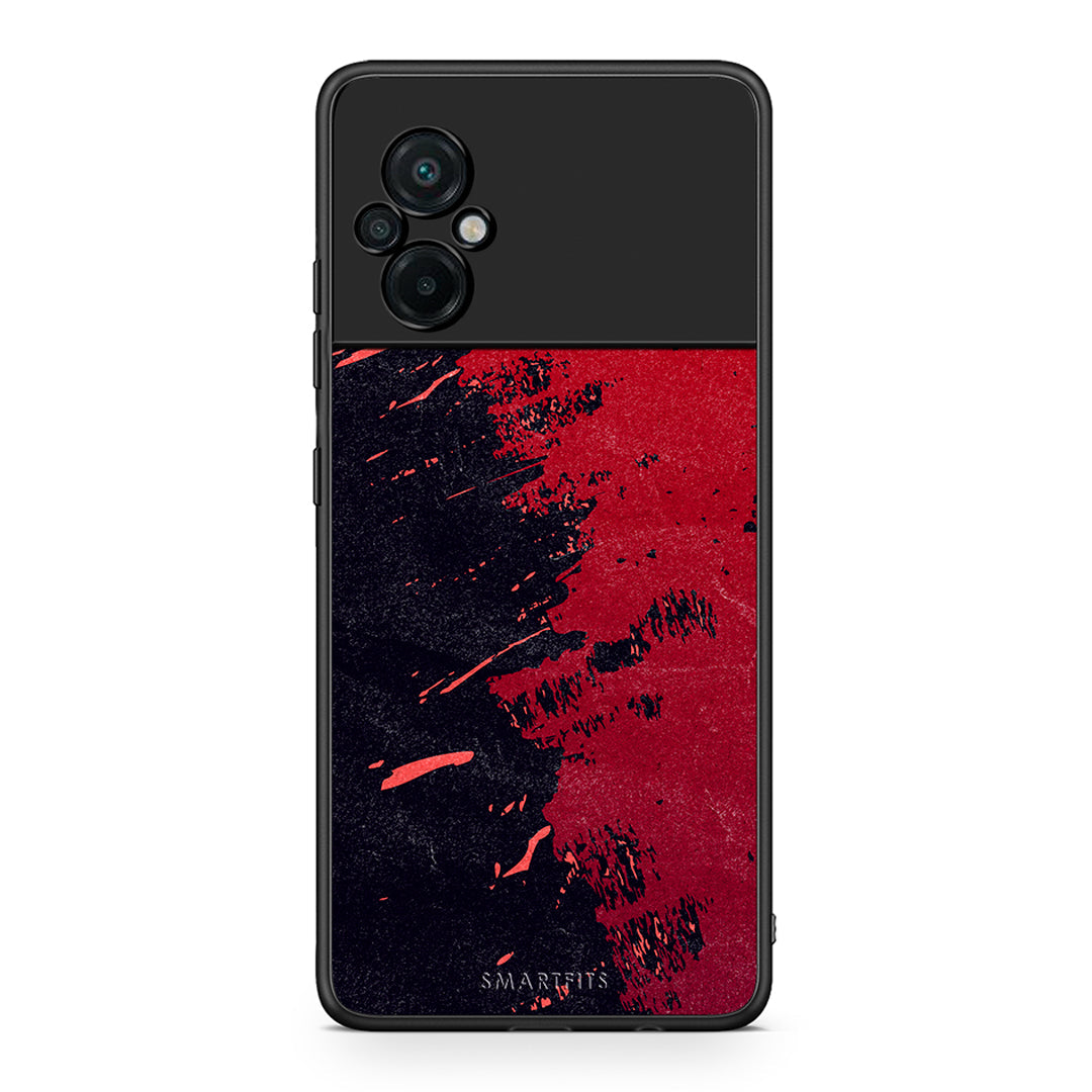 Xiaomi Poco M5 / Redmi Note 11E Red Paint Θήκη Αγίου Βαλεντίνου από τη Smartfits με σχέδιο στο πίσω μέρος και μαύρο περίβλημα | Smartphone case with colorful back and black bezels by Smartfits