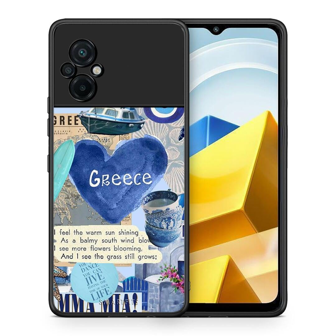 Θήκη Xiaomi Poco M5 / Redmi Note 11E Summer In Greece από τη Smartfits με σχέδιο στο πίσω μέρος και μαύρο περίβλημα | Xiaomi Poco M5 / Redmi Note 11E Summer In Greece case with colorful back and black bezels