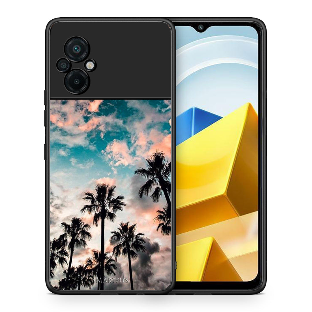 Θήκη Xiaomi Poco M5 / Redmi Note 11E Sky Summer από τη Smartfits με σχέδιο στο πίσω μέρος και μαύρο περίβλημα | Xiaomi Poco M5 / Redmi Note 11E Sky Summer case with colorful back and black bezels