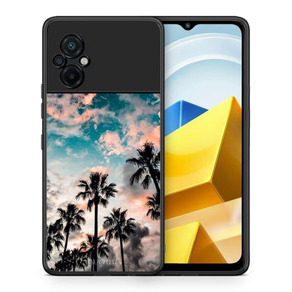 Θήκη Xiaomi Poco M5 / Redmi Note 11E Sky Summer από τη Smartfits με σχέδιο στο πίσω μέρος και μαύρο περίβλημα | Xiaomi Poco M5 / Redmi Note 11E Sky Summer case with colorful back and black bezels