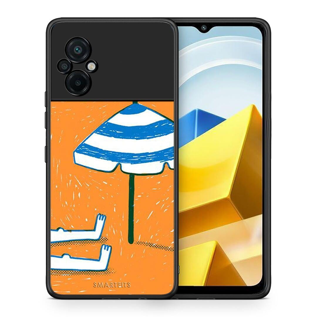 Θήκη Xiaomi Poco M5 / Redmi Note 11E Summering από τη Smartfits με σχέδιο στο πίσω μέρος και μαύρο περίβλημα | Xiaomi Poco M5 / Redmi Note 11E Summering case with colorful back and black bezels