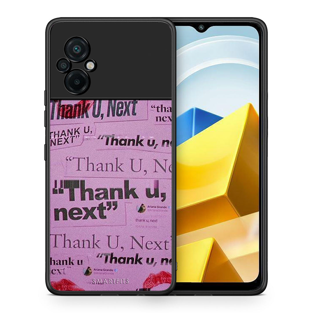Θήκη Αγίου Βαλεντίνου Xiaomi Poco M5 / Redmi Note 11E Thank You Next από τη Smartfits με σχέδιο στο πίσω μέρος και μαύρο περίβλημα | Xiaomi Poco M5 / Redmi Note 11E Thank You Next case with colorful back and black bezels