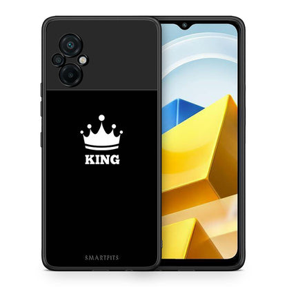 Θήκη Xiaomi Poco M5 / Redmi Note 11E King Valentine από τη Smartfits με σχέδιο στο πίσω μέρος και μαύρο περίβλημα | Xiaomi Poco M5 / Redmi Note 11E King Valentine case with colorful back and black bezels