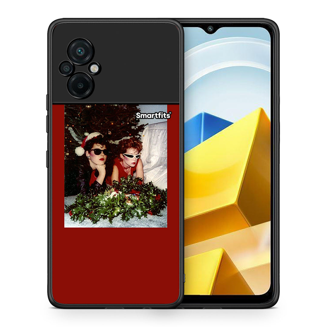 Θήκη Xiaomi Poco M5 / Redmi Note 11E Waiting For Xmas από τη Smartfits με σχέδιο στο πίσω μέρος και μαύρο περίβλημα | Xiaomi Poco M5 / Redmi Note 11E Waiting For Xmas case with colorful back and black bezels