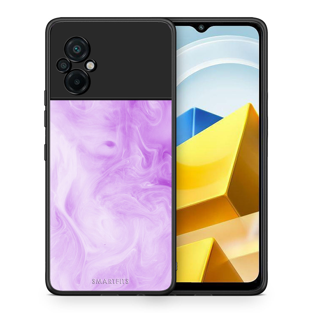 Θήκη Xiaomi Poco M5 / Redmi Note 11E Lavender Watercolor από τη Smartfits με σχέδιο στο πίσω μέρος και μαύρο περίβλημα | Xiaomi Poco M5 / Redmi Note 11E Lavender Watercolor case with colorful back and black bezels