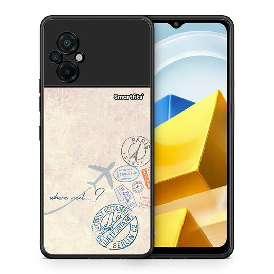 Θήκη Xiaomi Poco M5 / Redmi Note 11E Where Next από τη Smartfits με σχέδιο στο πίσω μέρος και μαύρο περίβλημα | Xiaomi Poco M5 / Redmi Note 11E Where Next case with colorful back and black bezels
