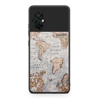 Thumbnail for Xiaomi Poco M5 / Redmi Note 11E World Map θήκη από τη Smartfits με σχέδιο στο πίσω μέρος και μαύρο περίβλημα | Smartphone case with colorful back and black bezels by Smartfits