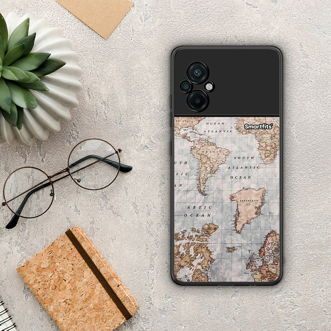 World Map - Xiaomi Poco M5 θήκη