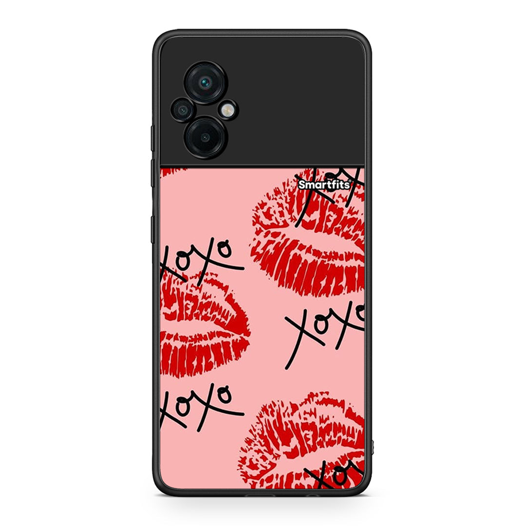 Xiaomi Poco M5 / Redmi Note 11E XOXO Lips θήκη από τη Smartfits με σχέδιο στο πίσω μέρος και μαύρο περίβλημα | Smartphone case with colorful back and black bezels by Smartfits