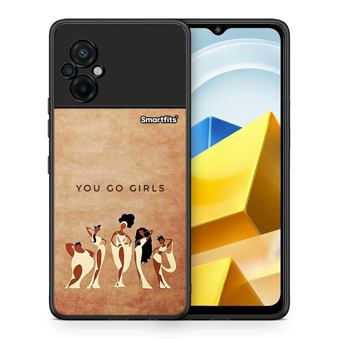 Θήκη Xiaomi Poco M5 / Redmi Note 11E You Go Girl από τη Smartfits με σχέδιο στο πίσω μέρος και μαύρο περίβλημα | Xiaomi Poco M5 / Redmi Note 11E You Go Girl case with colorful back and black bezels