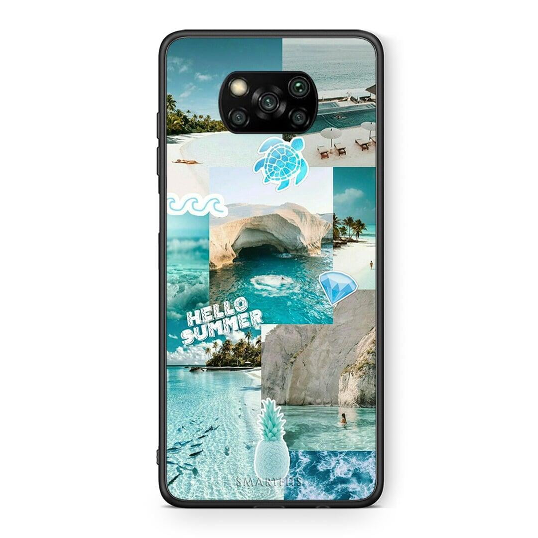 Θήκη Xiaomi Poco X3 Aesthetic Summer από τη Smartfits με σχέδιο στο πίσω μέρος και μαύρο περίβλημα | Xiaomi Poco X3 Aesthetic Summer case with colorful back and black bezels