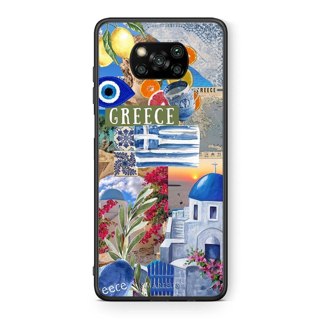 Θήκη Xiaomi Poco X3 All Greek από τη Smartfits με σχέδιο στο πίσω μέρος και μαύρο περίβλημα | Xiaomi Poco X3 All Greek case with colorful back and black bezels