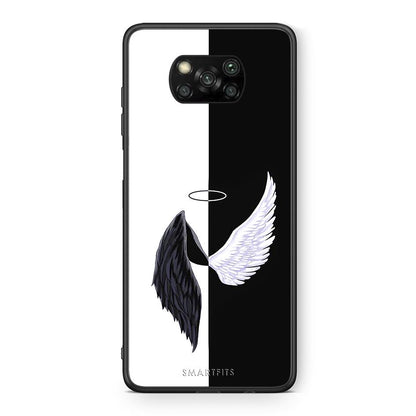 Θήκη Xiaomi Poco X3 Angels Demons από τη Smartfits με σχέδιο στο πίσω μέρος και μαύρο περίβλημα | Xiaomi Poco X3 Angels Demons case with colorful back and black bezels