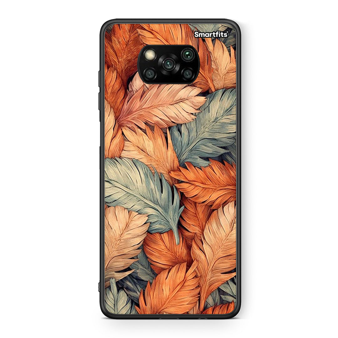 Θήκη Xiaomi Poco X3 Autumn Leaves από τη Smartfits με σχέδιο στο πίσω μέρος και μαύρο περίβλημα | Xiaomi Poco X3 Autumn Leaves case with colorful back and black bezels