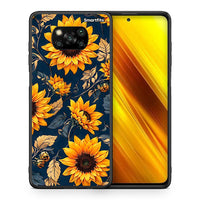 Thumbnail for Θήκη Xiaomi Poco X3 Autumn Sunflowers από τη Smartfits με σχέδιο στο πίσω μέρος και μαύρο περίβλημα | Xiaomi Poco X3 Autumn Sunflowers case with colorful back and black bezels