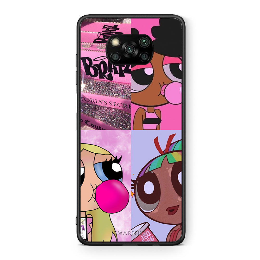 Θήκη Αγίου Βαλεντίνου Xiaomi Poco X3 Bubble Girls από τη Smartfits με σχέδιο στο πίσω μέρος και μαύρο περίβλημα | Xiaomi Poco X3 Bubble Girls case with colorful back and black bezels