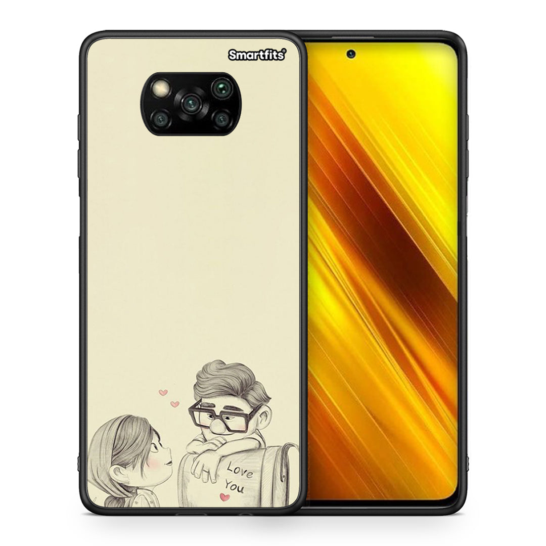 Θήκη Xiaomi Poco X3 Carl And Ellie από τη Smartfits με σχέδιο στο πίσω μέρος και μαύρο περίβλημα | Xiaomi Poco X3 Carl And Ellie case with colorful back and black bezels