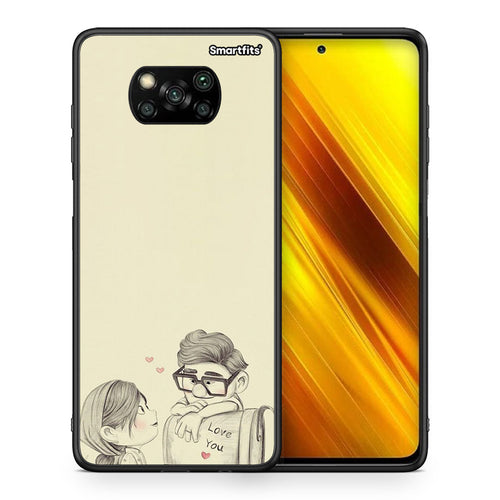 Θήκη Xiaomi Poco X3 Carl And Ellie από τη Smartfits με σχέδιο στο πίσω μέρος και μαύρο περίβλημα | Xiaomi Poco X3 Carl And Ellie case with colorful back and black bezels