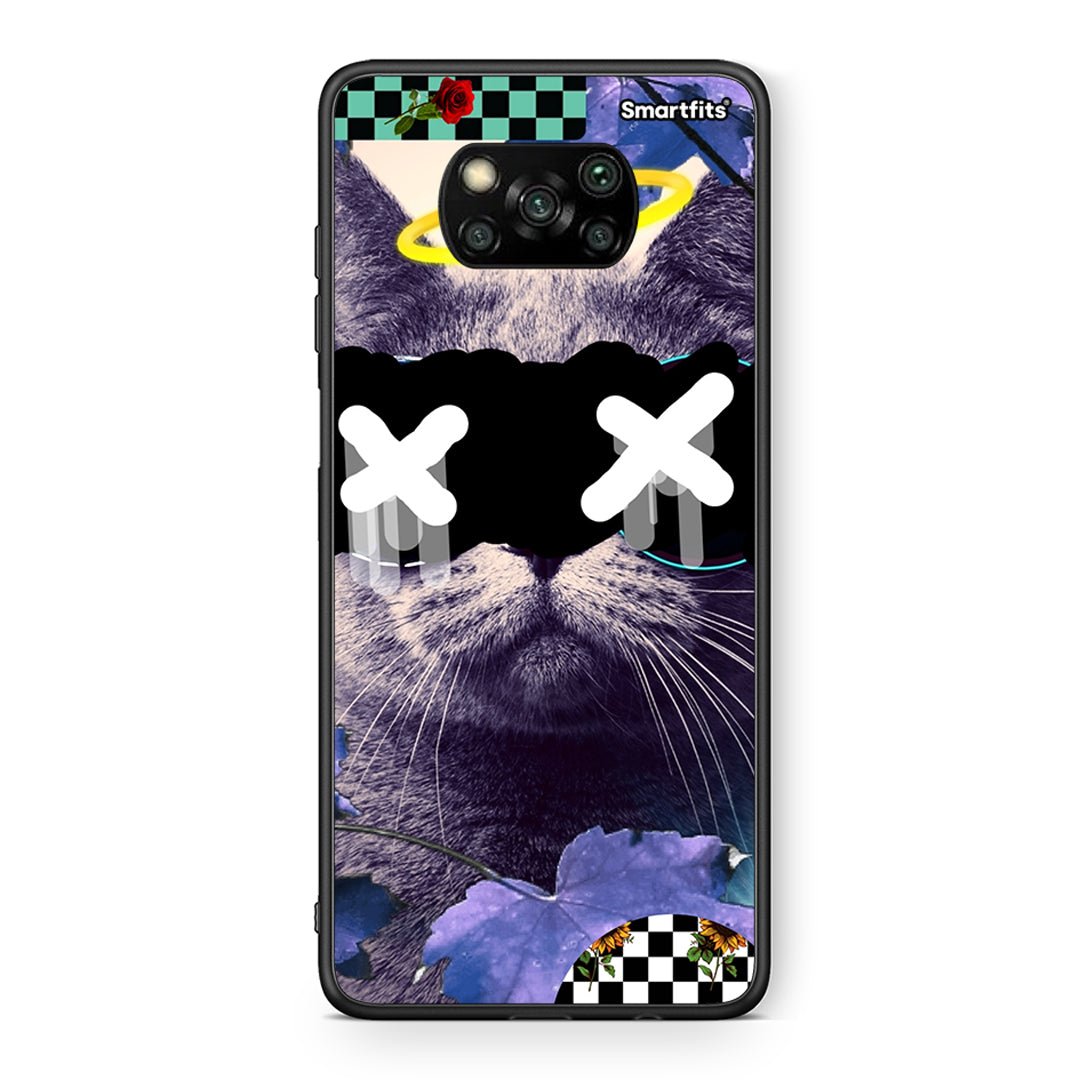 Θήκη Xiaomi Poco X3 Cat Collage από τη Smartfits με σχέδιο στο πίσω μέρος και μαύρο περίβλημα | Xiaomi Poco X3 Cat Collage case with colorful back and black bezels