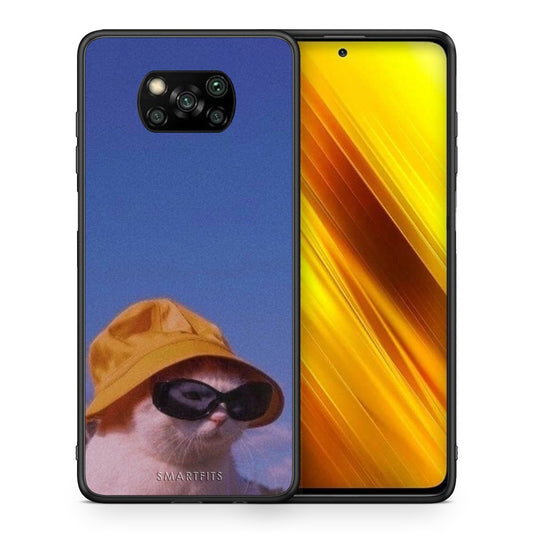 Θήκη Xiaomi Poco X3 Cat Diva από τη Smartfits με σχέδιο στο πίσω μέρος και μαύρο περίβλημα | Xiaomi Poco X3 Cat Diva case with colorful back and black bezels