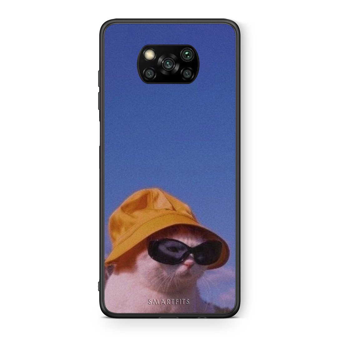Θήκη Xiaomi Poco X3 Cat Diva από τη Smartfits με σχέδιο στο πίσω μέρος και μαύρο περίβλημα | Xiaomi Poco X3 Cat Diva case with colorful back and black bezels