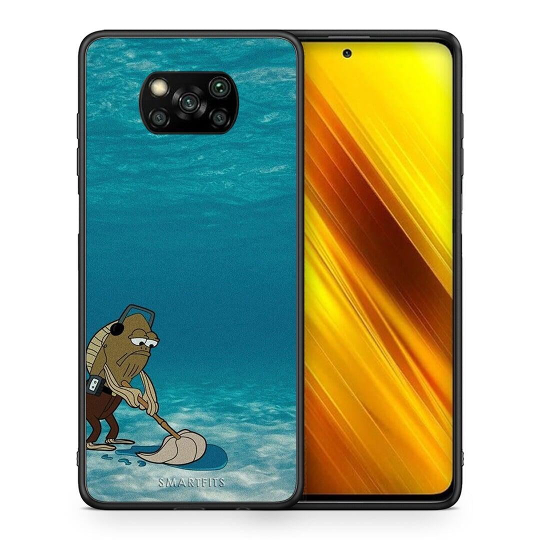 Θήκη Xiaomi Poco X3 Clean The Ocean από τη Smartfits με σχέδιο στο πίσω μέρος και μαύρο περίβλημα | Xiaomi Poco X3 Clean The Ocean case with colorful back and black bezels