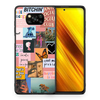 Thumbnail for Θήκη Αγίου Βαλεντίνου Xiaomi Poco X3 Collage Bitchin από τη Smartfits με σχέδιο στο πίσω μέρος και μαύρο περίβλημα | Xiaomi Poco X3 Collage Bitchin case with colorful back and black bezels
