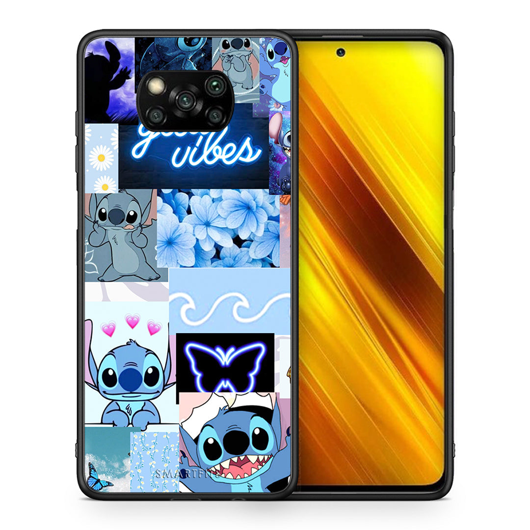 Θήκη Αγίου Βαλεντίνου Xiaomi Poco X3 Collage Good Vibes από τη Smartfits με σχέδιο στο πίσω μέρος και μαύρο περίβλημα | Xiaomi Poco X3 Collage Good Vibes case with colorful back and black bezels
