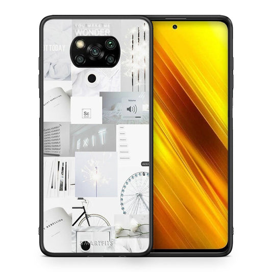 Θήκη Αγίου Βαλεντίνου Xiaomi Poco X3 Collage Make Me Wonder από τη Smartfits με σχέδιο στο πίσω μέρος και μαύρο περίβλημα | Xiaomi Poco X3 Collage Make Me Wonder case with colorful back and black bezels