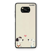Thumbnail for Θήκη Xiaomi Poco X3 Dalmatians Love από τη Smartfits με σχέδιο στο πίσω μέρος και μαύρο περίβλημα | Xiaomi Poco X3 Dalmatians Love case with colorful back and black bezels