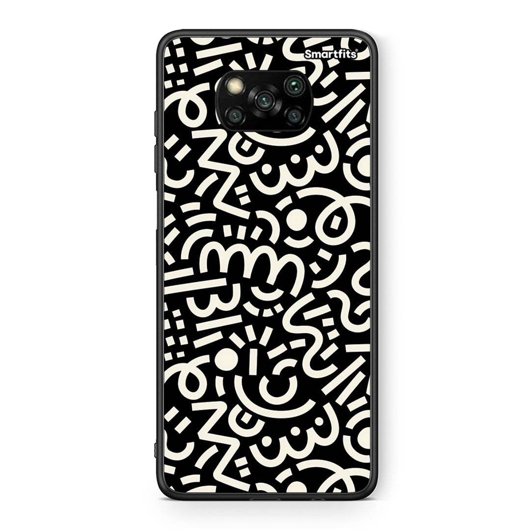 Θήκη Xiaomi Poco X3 Doodle Art από τη Smartfits με σχέδιο στο πίσω μέρος και μαύρο περίβλημα | Xiaomi Poco X3 Doodle Art case with colorful back and black bezels