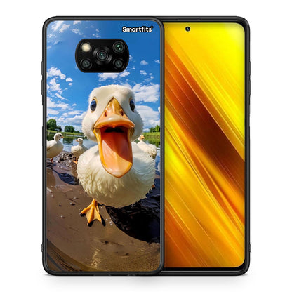 Θήκη Xiaomi Poco X3 Duck Face από τη Smartfits με σχέδιο στο πίσω μέρος και μαύρο περίβλημα | Xiaomi Poco X3 Duck Face case with colorful back and black bezels