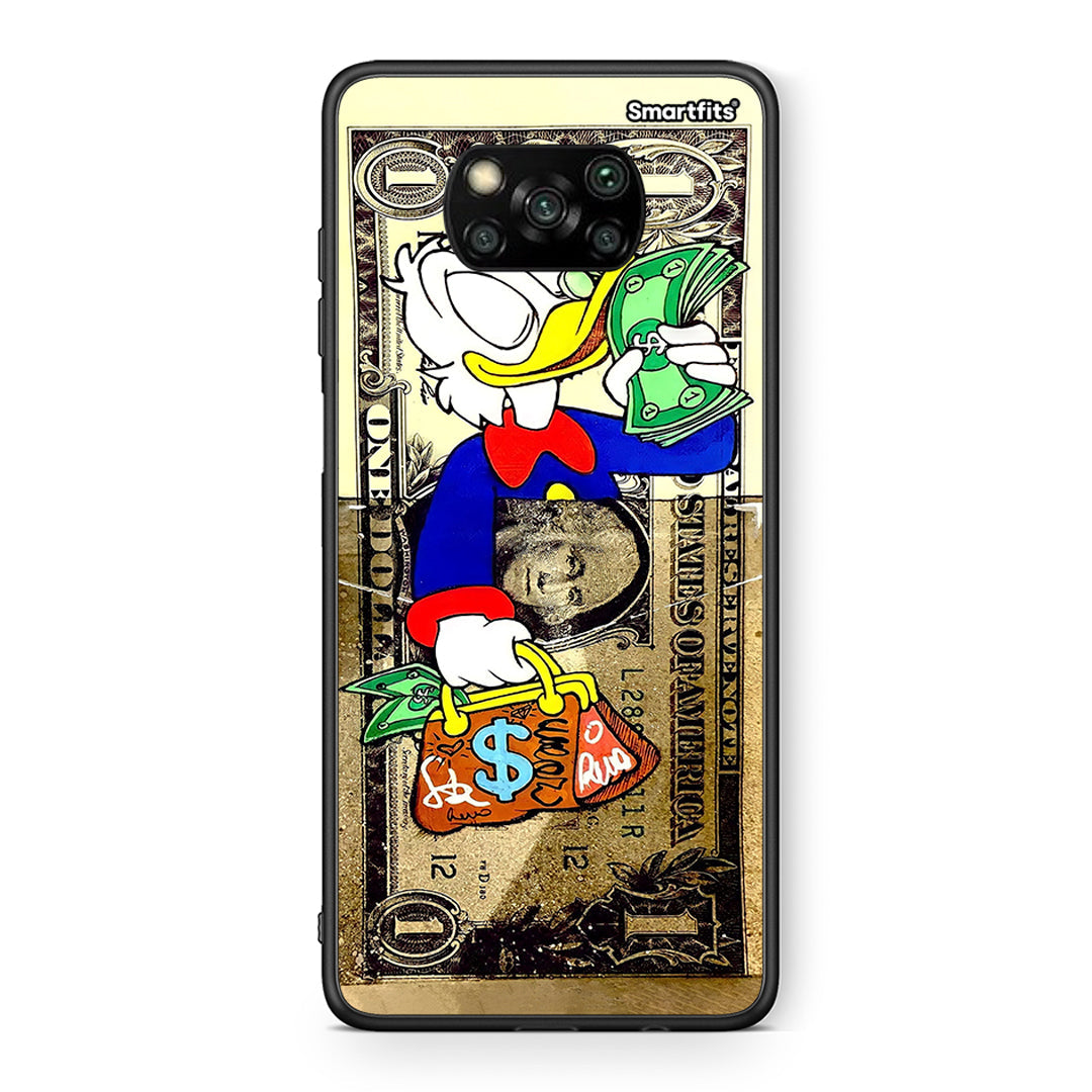 Θήκη Xiaomi Poco X3 Duck Money από τη Smartfits με σχέδιο στο πίσω μέρος και μαύρο περίβλημα | Xiaomi Poco X3 Duck Money case with colorful back and black bezels