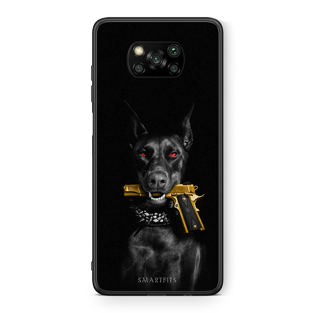 Θήκη Αγίου Βαλεντίνου Xiaomi Poco X3 Golden Gun από τη Smartfits με σχέδιο στο πίσω μέρος και μαύρο περίβλημα | Xiaomi Poco X3 Golden Gun case with colorful back and black bezels