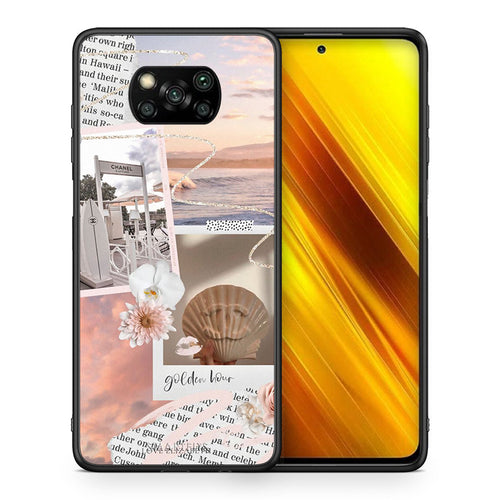 Θήκη Αγίου Βαλεντίνου Xiaomi Poco X3 Golden Hour από τη Smartfits με σχέδιο στο πίσω μέρος και μαύρο περίβλημα | Xiaomi Poco X3 Golden Hour case with colorful back and black bezels