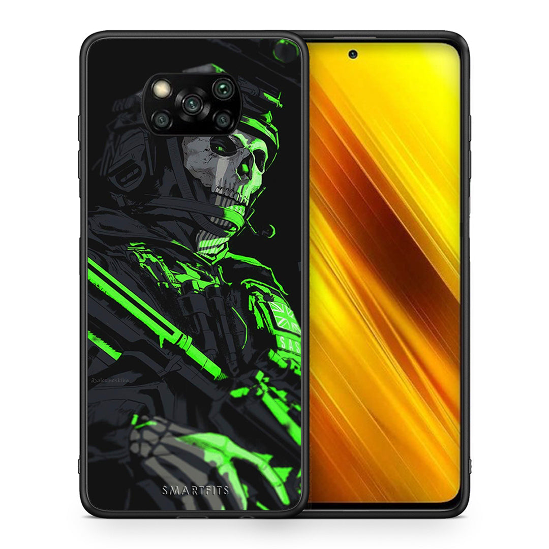 Θήκη Αγίου Βαλεντίνου Xiaomi Poco X3 Green Soldier από τη Smartfits με σχέδιο στο πίσω μέρος και μαύρο περίβλημα | Xiaomi Poco X3 Green Soldier case with colorful back and black bezels