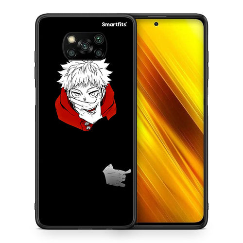 Θήκη Xiaomi Poco X3 Itadori Anime από τη Smartfits με σχέδιο στο πίσω μέρος και μαύρο περίβλημα | Xiaomi Poco X3 Itadori Anime case with colorful back and black bezels