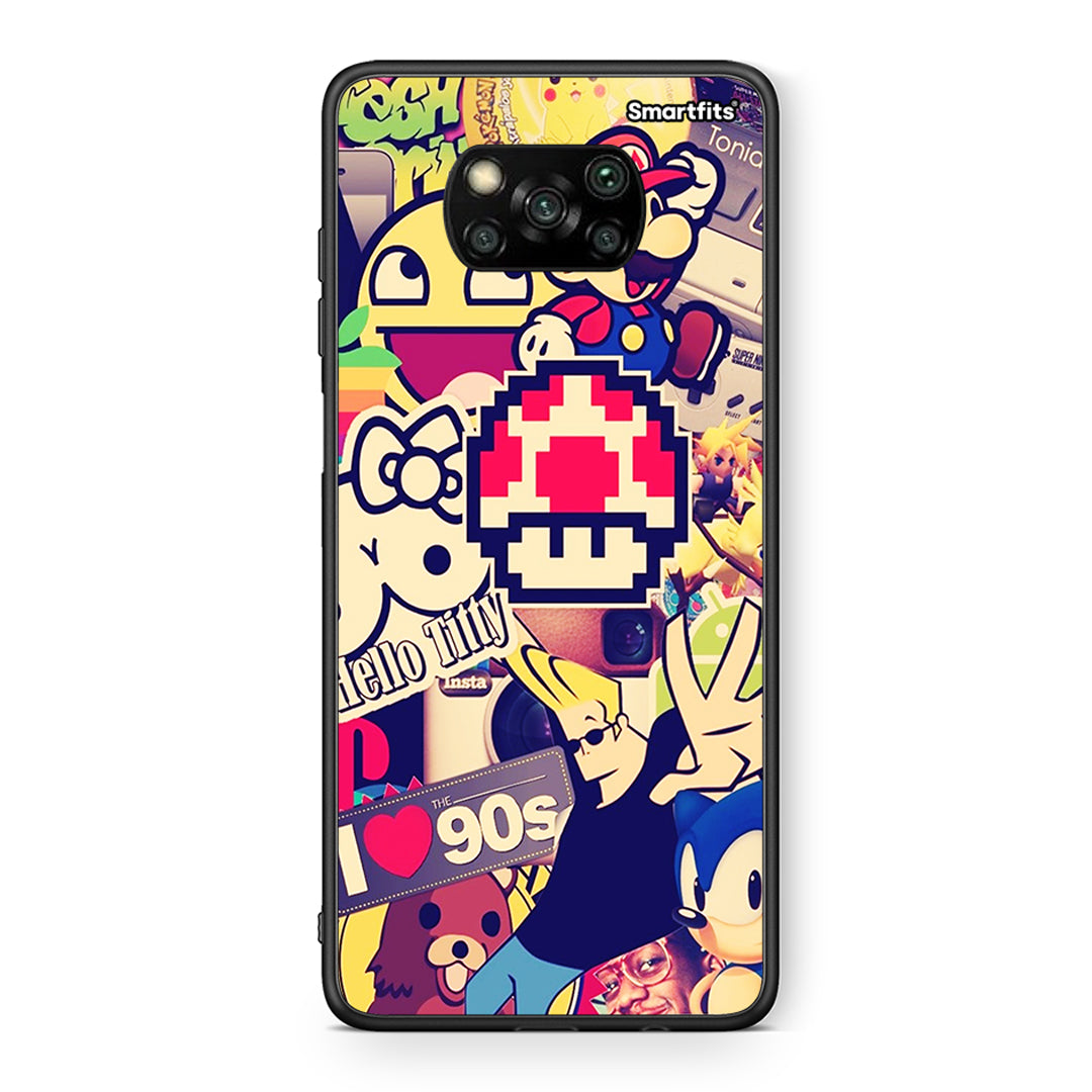 Θήκη Xiaomi Poco X3 Love The 90s από τη Smartfits με σχέδιο στο πίσω μέρος και μαύρο περίβλημα | Xiaomi Poco X3 Love The 90s case with colorful back and black bezels