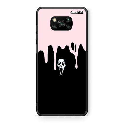 Θήκη Xiaomi Poco X3 Melting Halloween Mask από τη Smartfits με σχέδιο στο πίσω μέρος και μαύρο περίβλημα | Xiaomi Poco X3 Melting Halloween Mask case with colorful back and black bezels