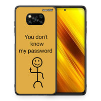 Thumbnail for Θήκη Xiaomi Poco X3 My Password από τη Smartfits με σχέδιο στο πίσω μέρος και μαύρο περίβλημα | Xiaomi Poco X3 My Password case with colorful back and black bezels