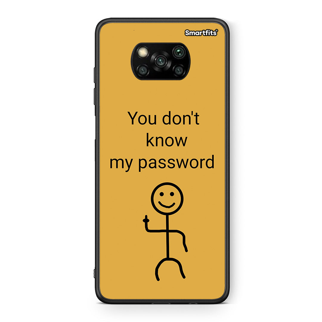 Θήκη Xiaomi Poco X3 My Password από τη Smartfits με σχέδιο στο πίσω μέρος και μαύρο περίβλημα | Xiaomi Poco X3 My Password case with colorful back and black bezels