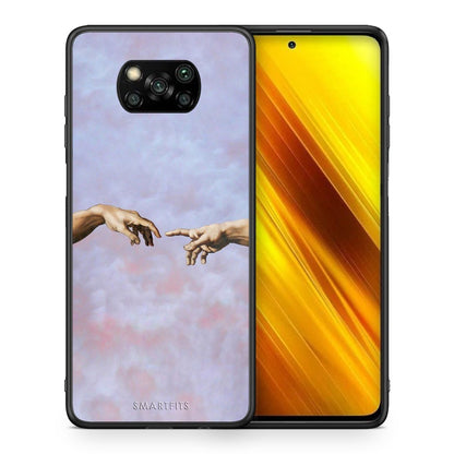 Θήκη Xiaomi Poco X3 Adam Hand από τη Smartfits με σχέδιο στο πίσω μέρος και μαύρο περίβλημα | Xiaomi Poco X3 Adam Hand case with colorful back and black bezels