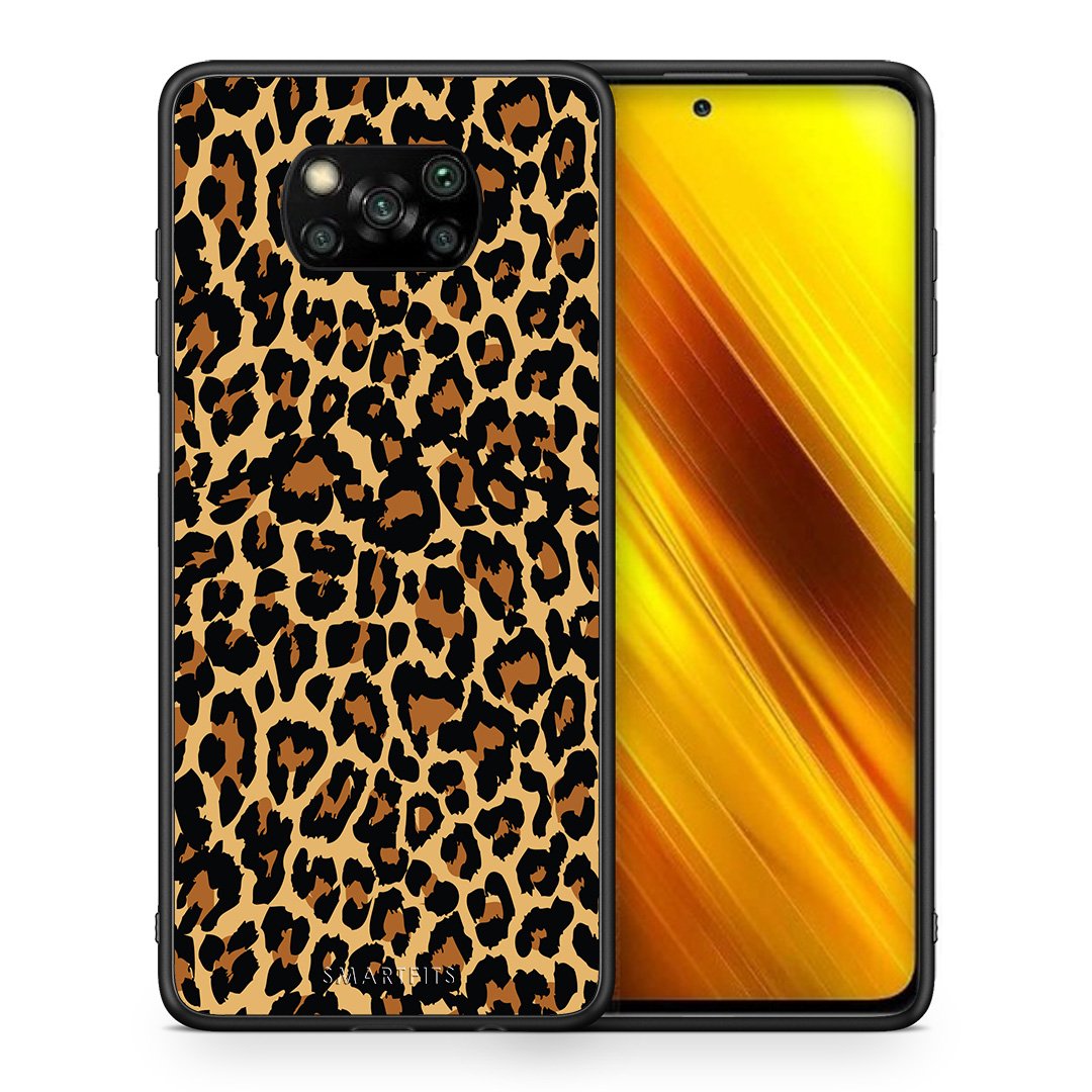 Θήκη Xiaomi Poco X3 Leopard Animal από τη Smartfits με σχέδιο στο πίσω μέρος και μαύρο περίβλημα | Xiaomi Poco X3 Leopard Animal case with colorful back and black bezels