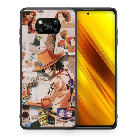 Θήκη Xiaomi Poco X3 Anime Collage από τη Smartfits με σχέδιο στο πίσω μέρος και μαύρο περίβλημα | Xiaomi Poco X3 Anime Collage case with colorful back and black bezels