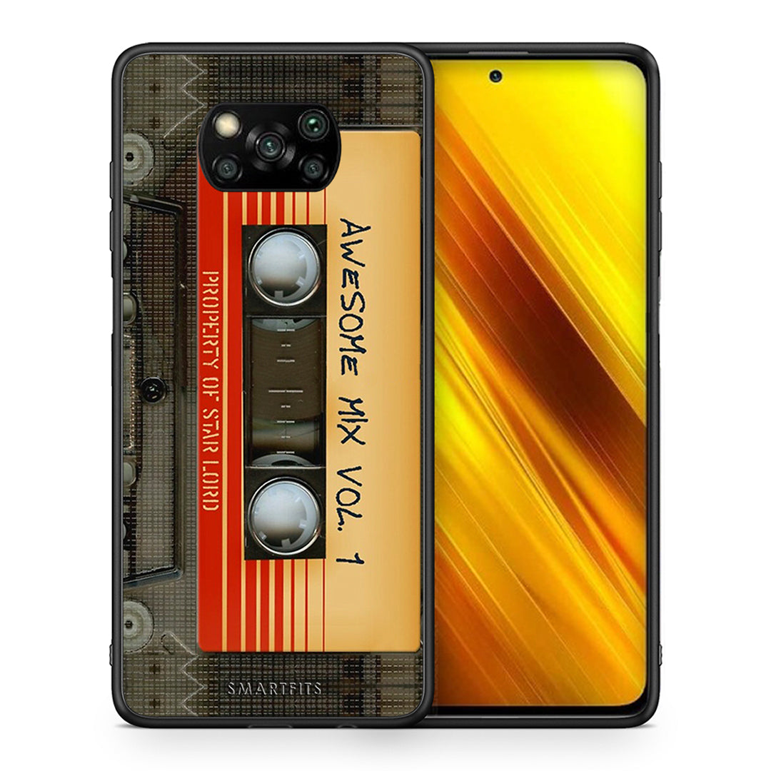 Θήκη Xiaomi Poco X3 Awesome Mix από τη Smartfits με σχέδιο στο πίσω μέρος και μαύρο περίβλημα | Xiaomi Poco X3 Awesome Mix case with colorful back and black bezels